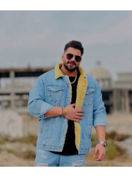 کاپشن جین خزدار سنگ شور کد 3111